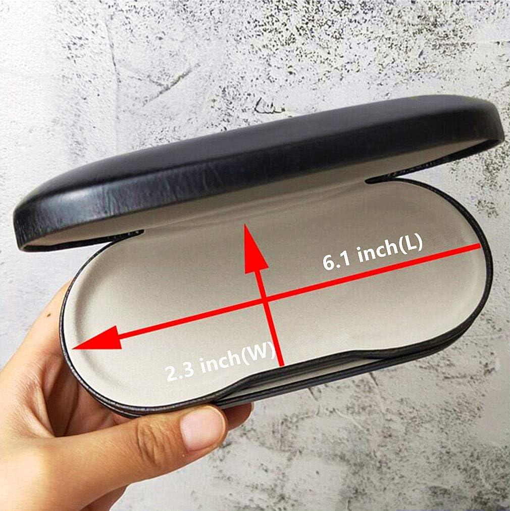 [2 in 1] Dual Glasses Case Hard Shell Eyeglass Case Protective for 2 Eyeglasses (Not Suitable for Sunglasses)