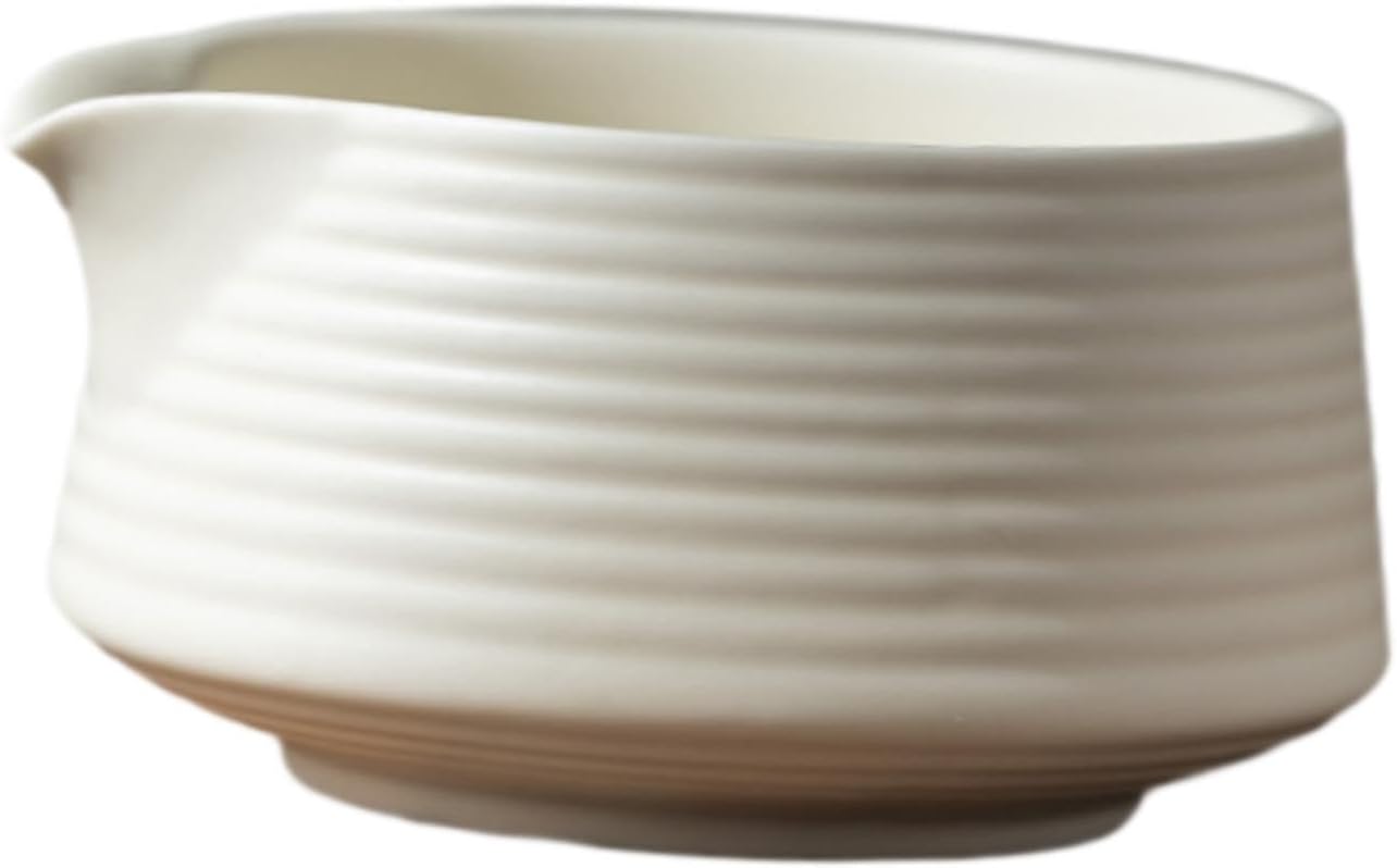 Japanese Matcha Bowl Handmade Matcha Ceremony Matcha Cup with Spout for Restaurant, White