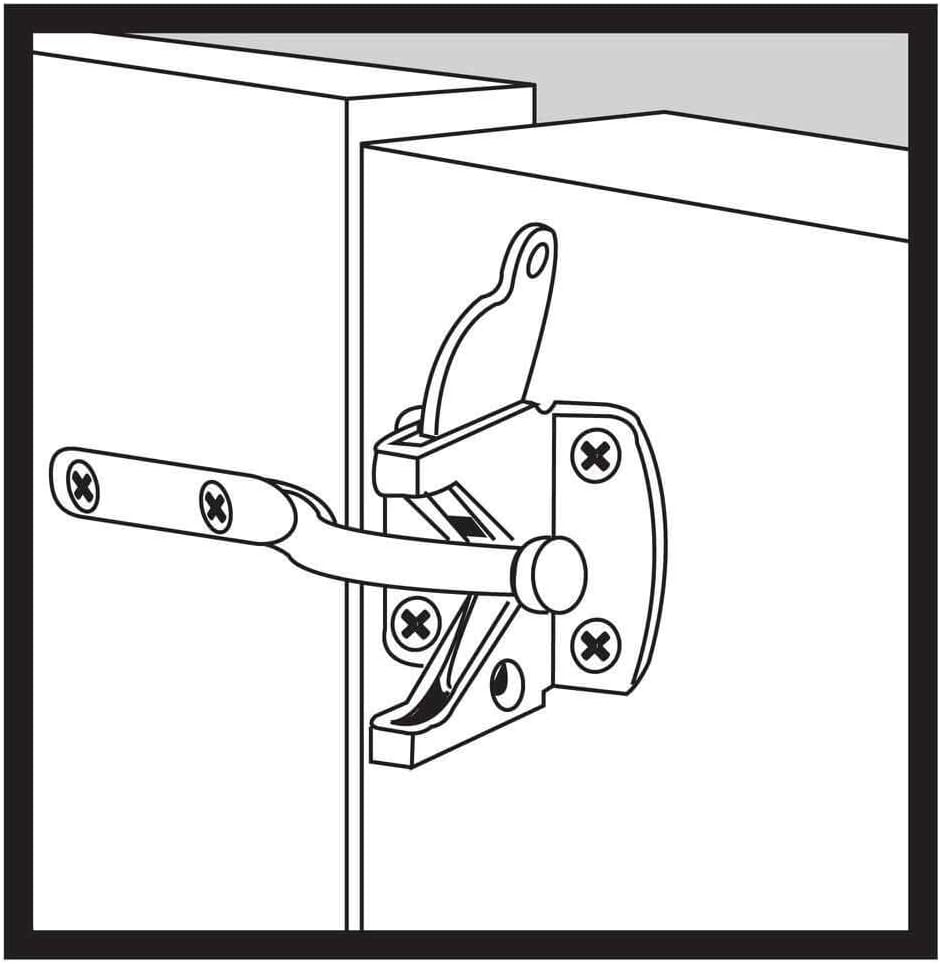 Self-Locking Gate Latch - Post Mount Automatic Gravity Lever Wood Fence Gate Latches with Fasteners/4.7 Inch Black Finish Steel Gate Latch to Secure Pool& Yard