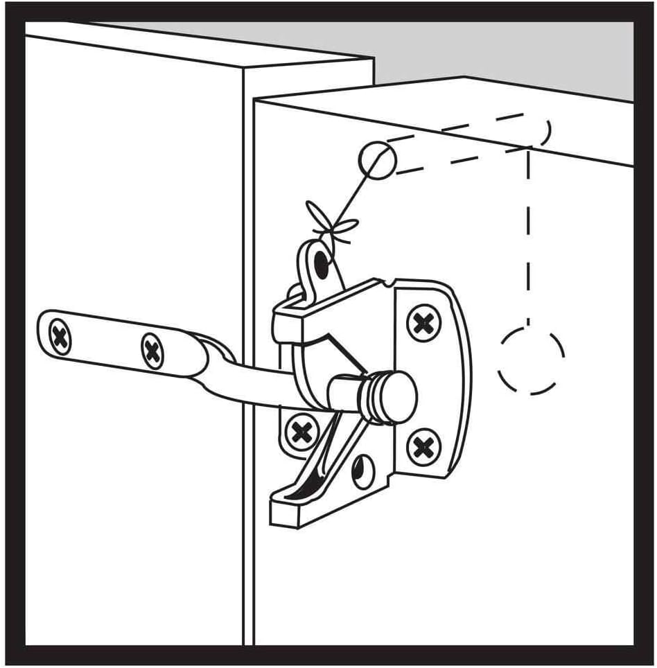 Self-Locking Gate Latch - Post Mount Automatic Gravity Lever Wood Fence Gate Latches with Fasteners/4.7 Inch Black Finish Steel Gate Latch to Secure Pool& Yard
