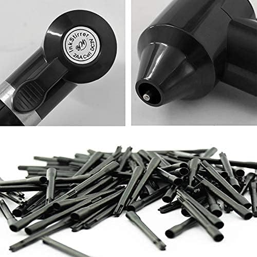 Tattoo Ink Mixer Machine Set -  Electric Tattoo Ink Blender with 100Pcs Mixing Sticks Set Ink Mixer Machine Tattoo Pigment Agitator Pigment Ink Sticks Ink Mixer Sticks for Tattoo Supply