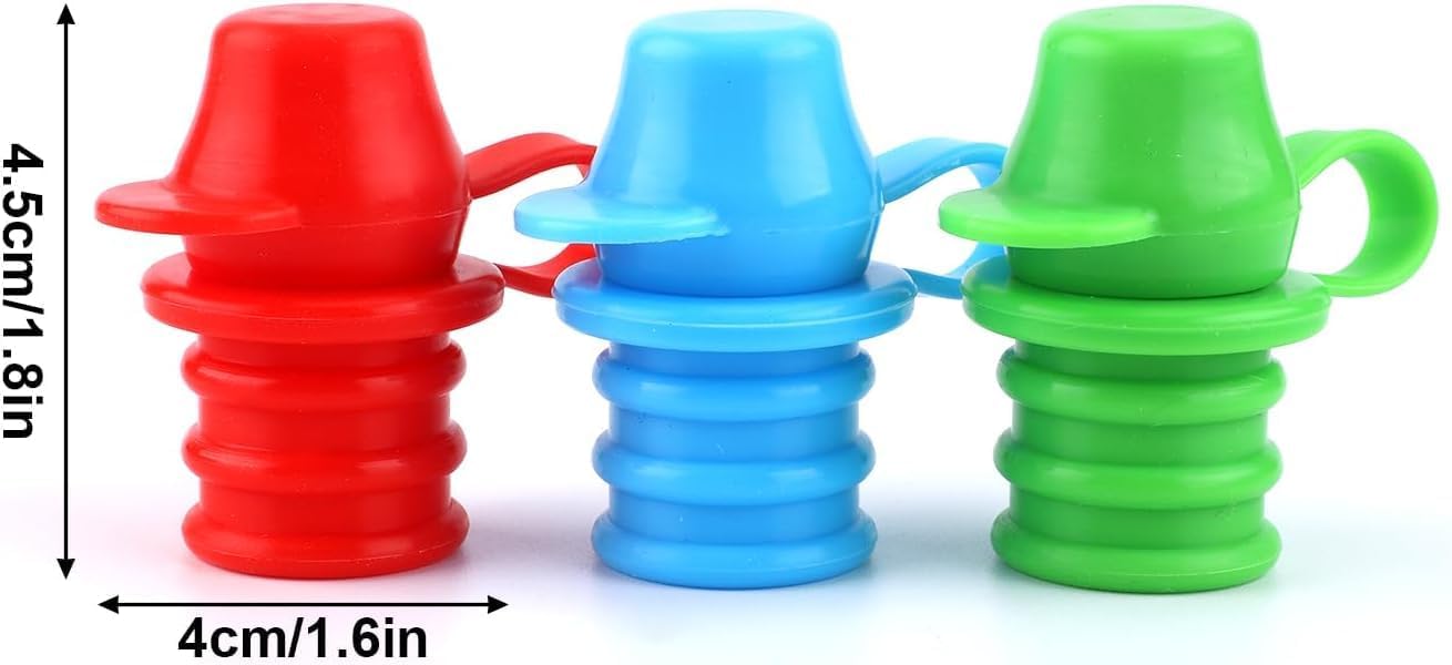 3pcs Silicone Water Bottle Top Spouts, No Spill Baby Food Pouch Toppers With Handle, Spout Adapter for Toddlers Kids Travel Essentials, Leak-Proof, BPA-Free
