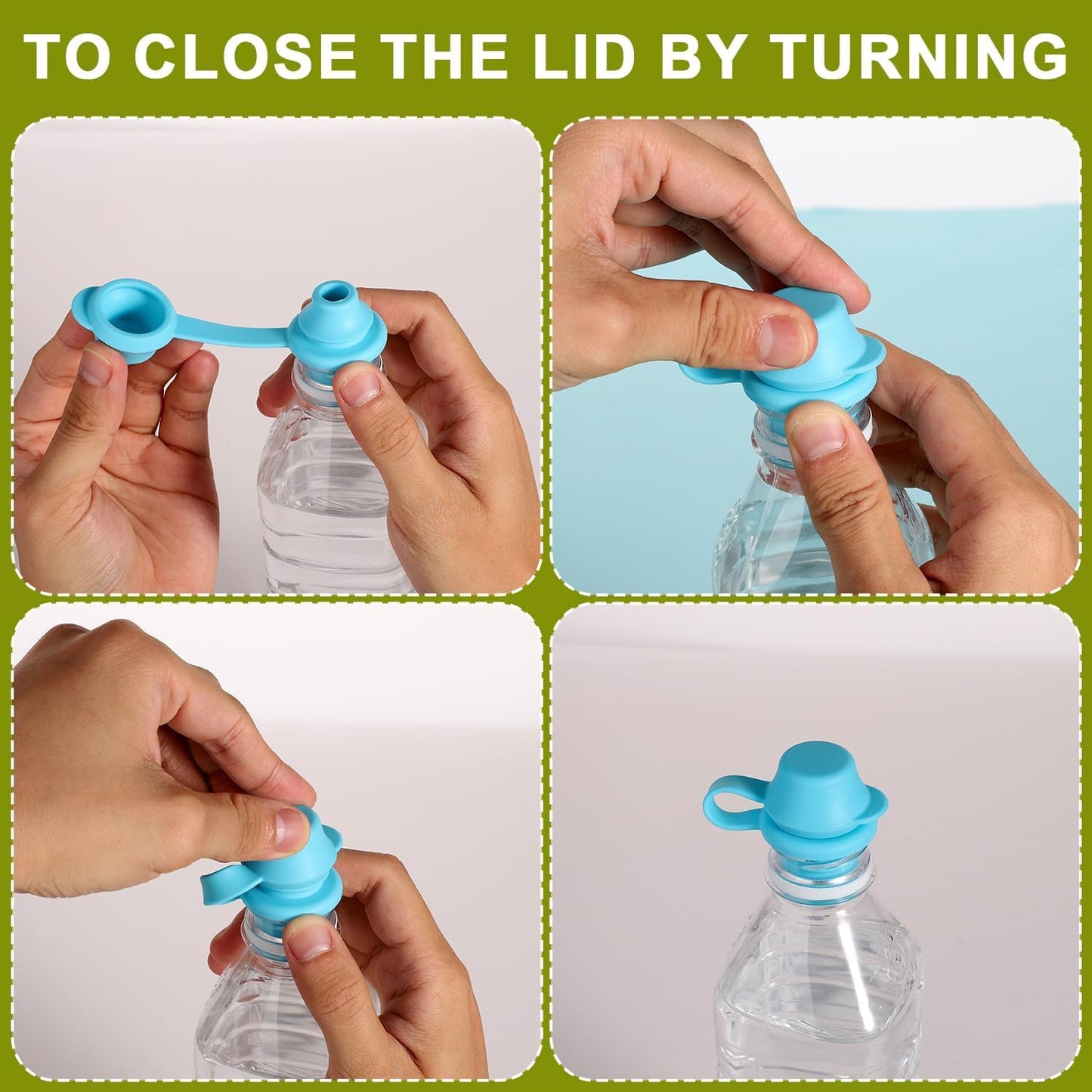 3pcs Silicone Water Bottle Top Spouts, No Spill Baby Food Pouch Toppers With Handle, Spout Adapter for Toddlers Kids Travel Essentials, Leak-Proof, BPA-Free