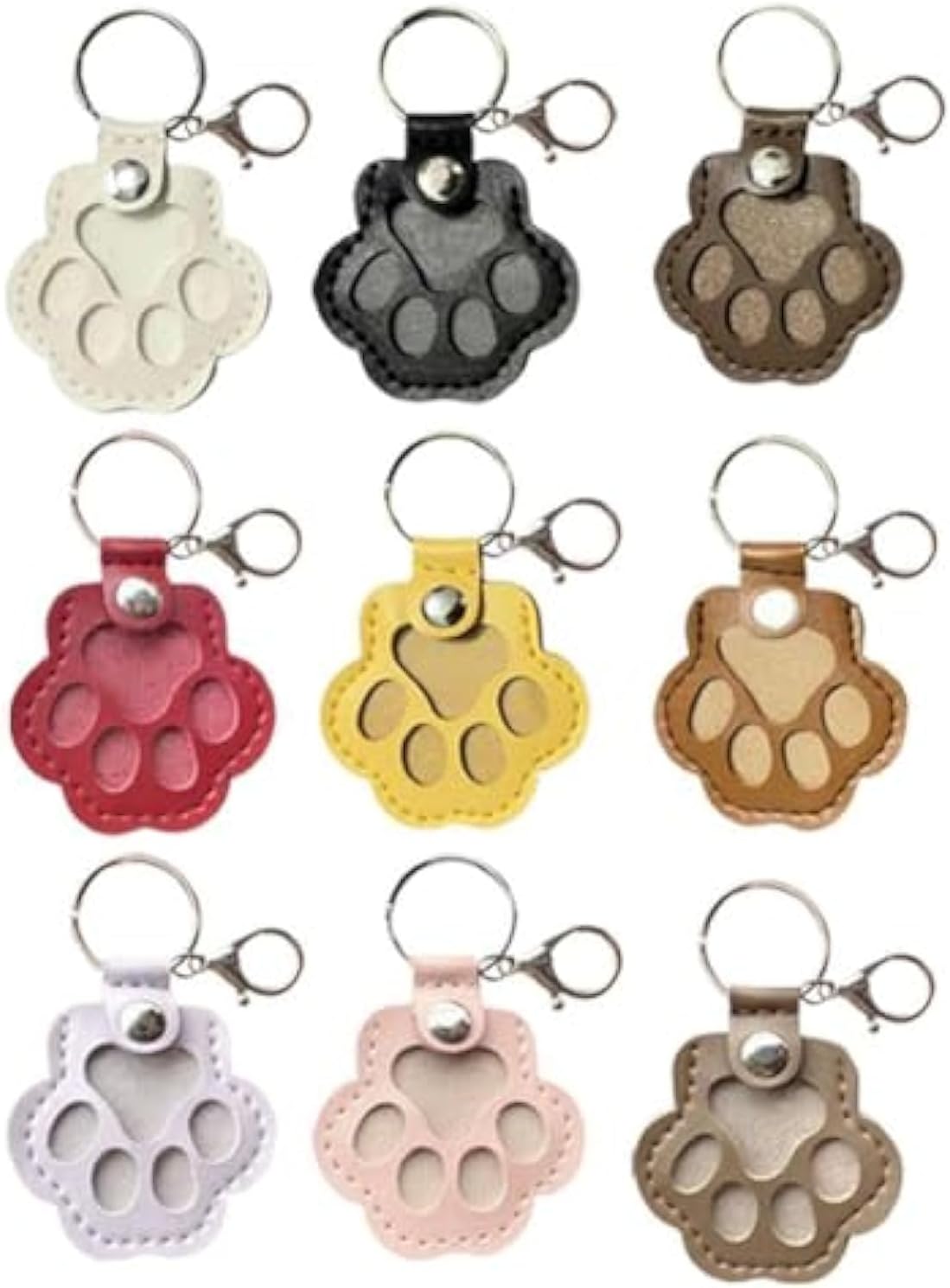Dog Hair Keepsake Keychain, Dog Fur Storage Keychain, Cat Paw Shaped Keychains,For Bag Purse Paw Charm Key Holder