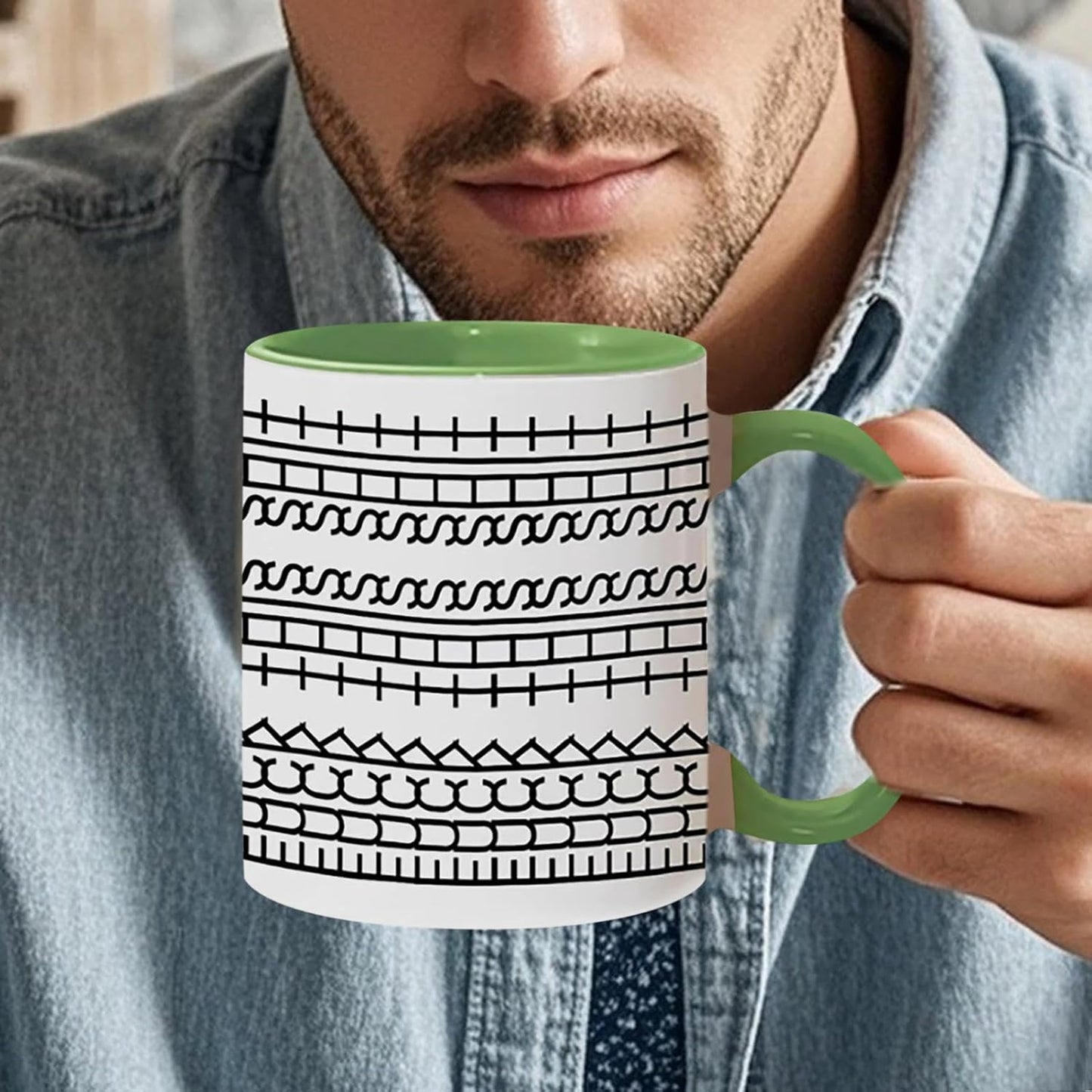 Fuck This Shit Mug, Hidden Tea Cup, Hidden Message Coffee Mug, Funny Creative Ceramic Coffee Lover Gift, Unique Humor Adult Drink Cup for Work Bestie, Friend, Coworker (Green-350ML)