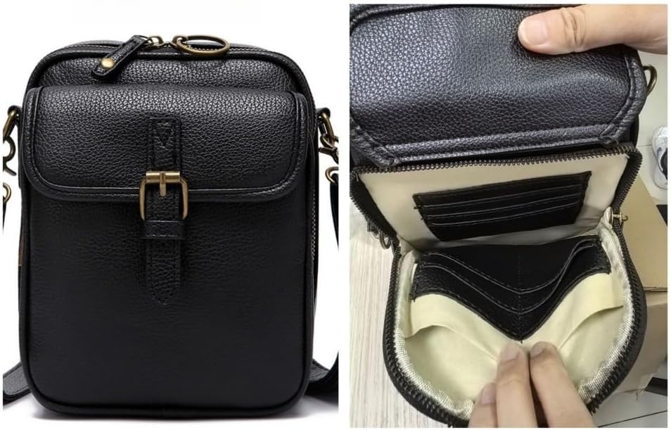 Collaborate 1 Crossbody Leather Bag, Urvashi Crossbody Leather Bag Anti Theft, Cross Body Bag, Lady's Vintage Shoulder Purse
