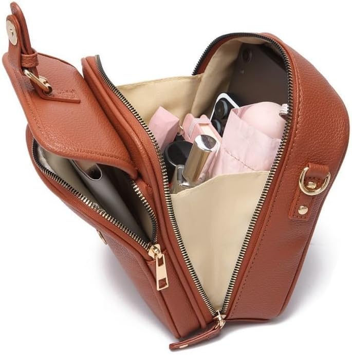 Collaborate 1 Crossbody Leather Bag, Urvashi Crossbody Leather Bag Anti Theft, Cross Body Bag, Lady's Vintage Shoulder Purse