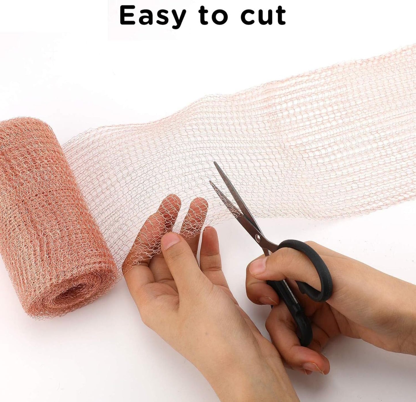 Copper Mesh Roll,Gap Blocker for Building Hole,Knitted Pure Copper Mesh Blocker for Mouse, Birds, Snail, Bat,DIY Fill Fabric,Protect Saplings&Seeds,Rodent Stopper Mesh for Home, Garden (20FT/6M)