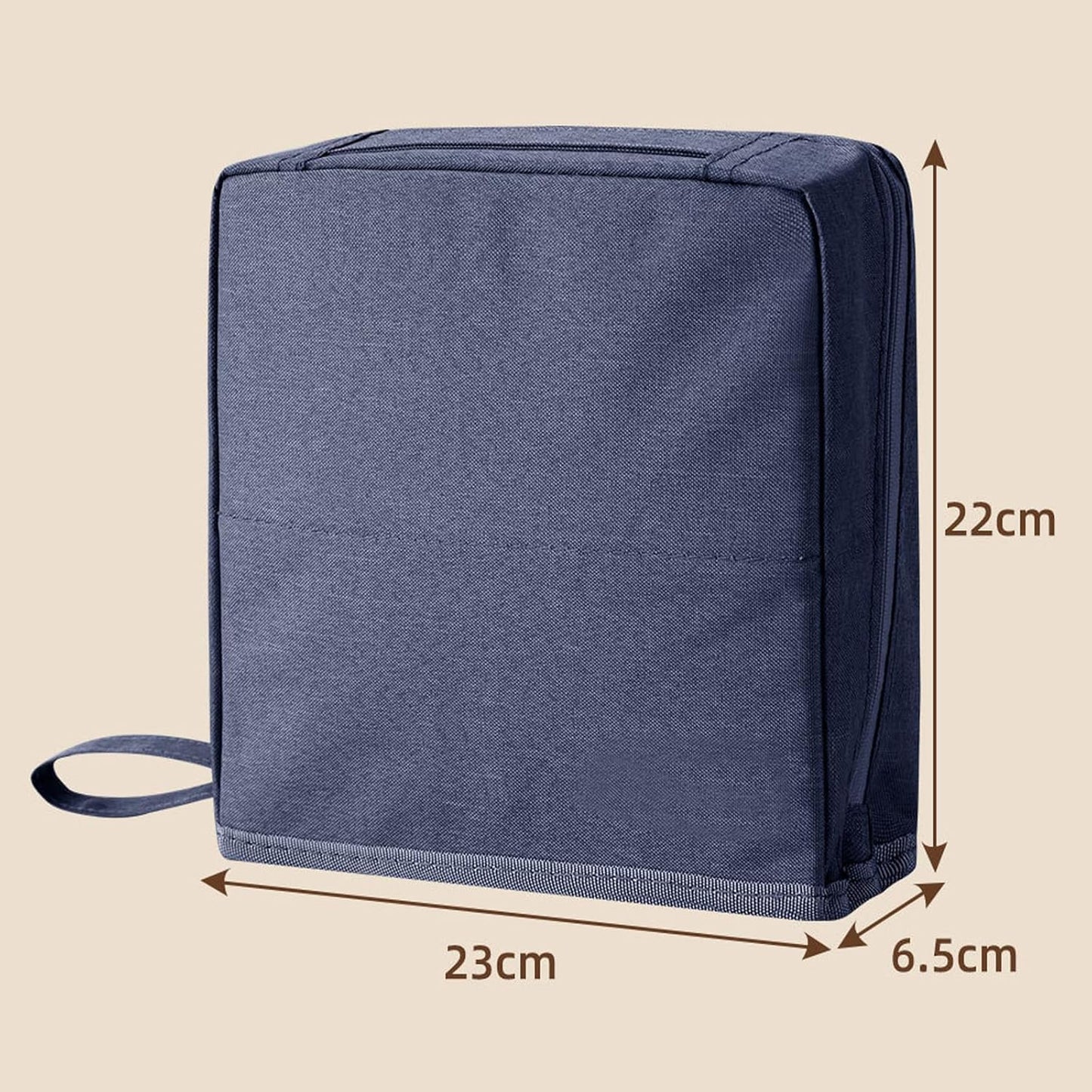 Multi-Purpose Large Capacity Oxford Cloth Standing Makeup Bag – Portable Lightweight Canvas Organizer with Multiple Compartments, Upright Design for Cosmetics & Stationery Storage (Black)