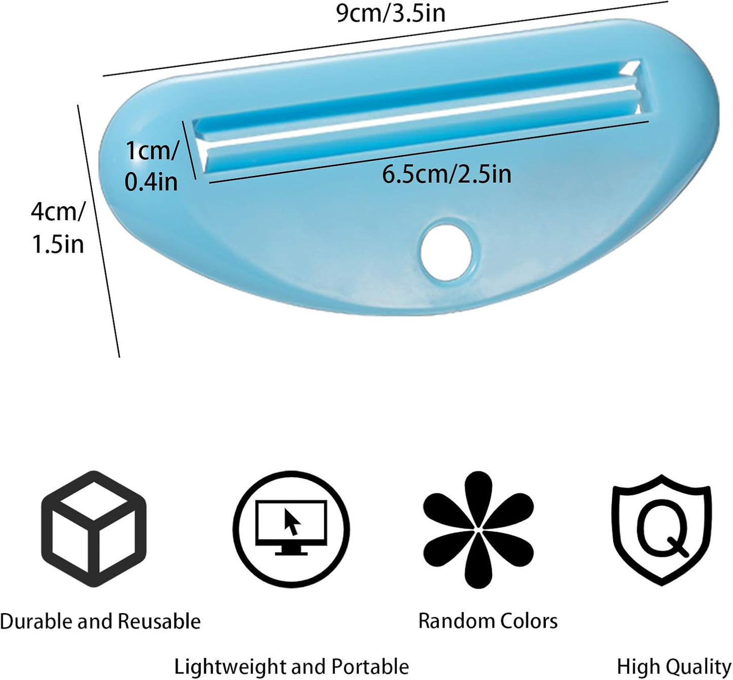 8 Pcs Toothpaste Tube Squeezer Dispenser, Plastic Holder Clips for Saving Facial Cleanser Creams Paint and More Tubular Items (Random Colors)