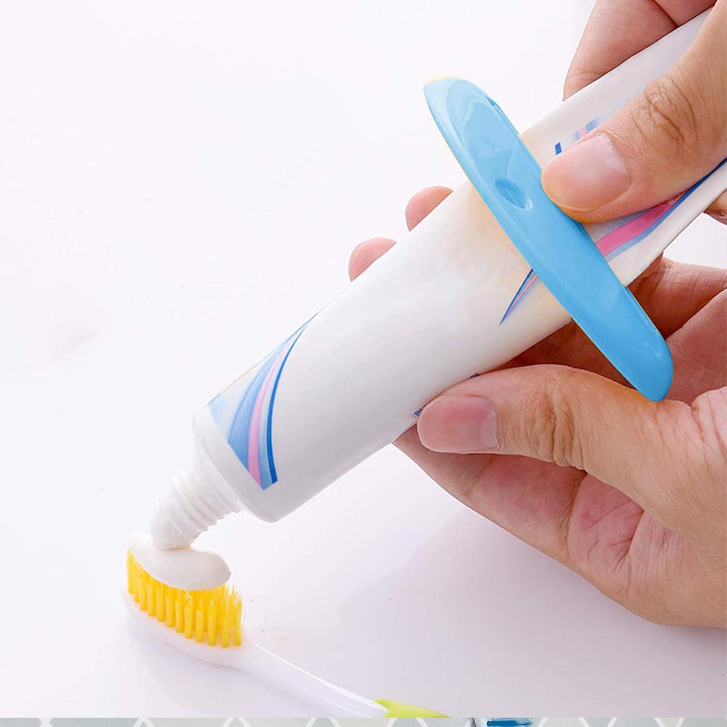 8 Pcs Toothpaste Tube Squeezer Dispenser, Plastic Holder Clips for Saving Facial Cleanser Creams Paint and More Tubular Items (Random Colors)
