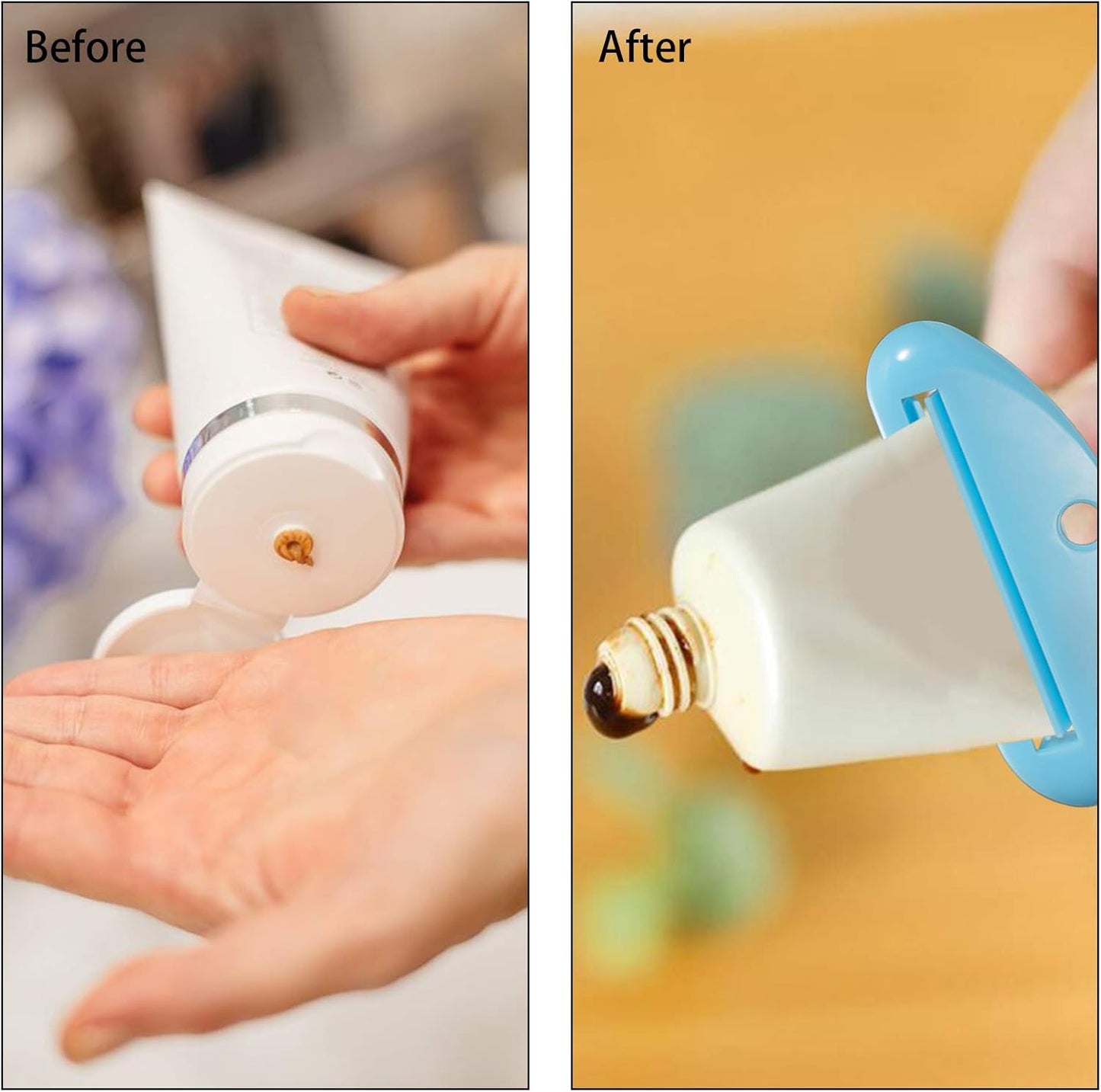 8 Pcs Toothpaste Tube Squeezer Dispenser, Plastic Holder Clips for Saving Facial Cleanser Creams Paint and More Tubular Items (Random Colors)