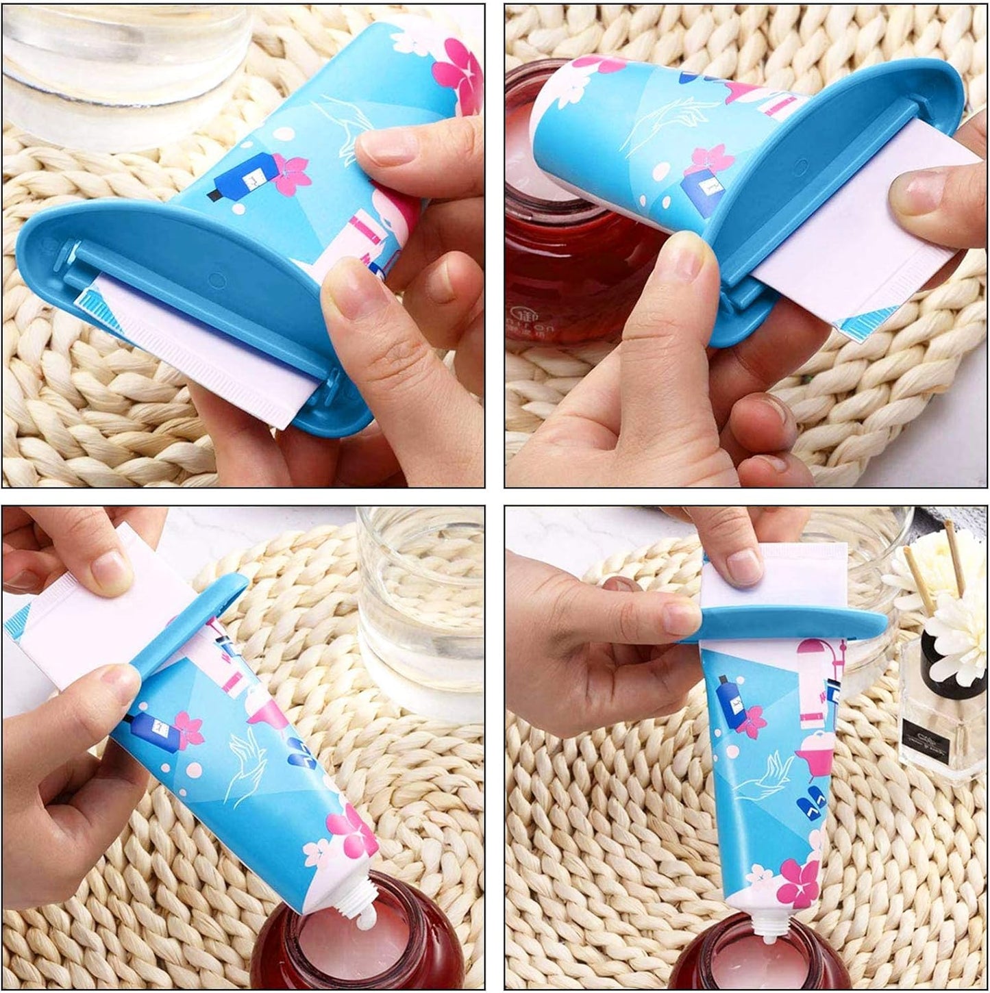 8 Pcs Toothpaste Tube Squeezer Dispenser, Plastic Holder Clips for Saving Facial Cleanser Creams Paint and More Tubular Items (Random Colors)