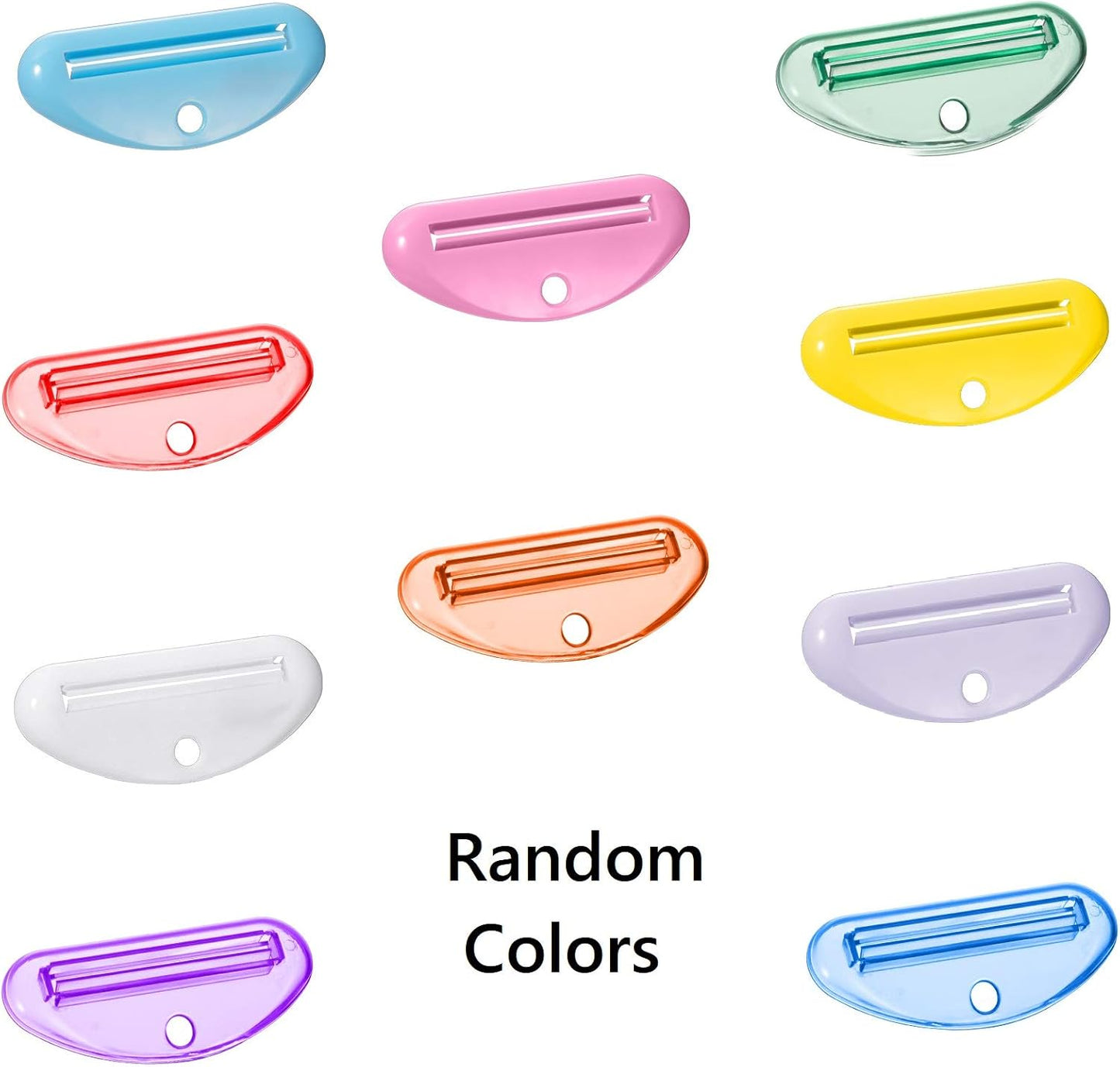 8 Pcs Toothpaste Tube Squeezer Dispenser, Plastic Holder Clips for Saving Facial Cleanser Creams Paint and More Tubular Items (Random Colors)
