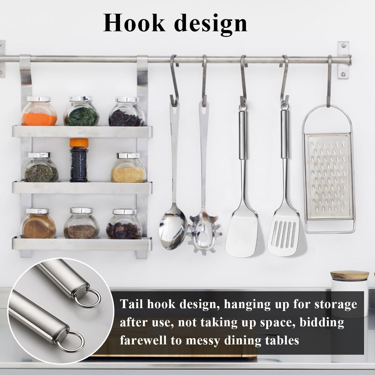 Stainless Steel Spatulas Set,  Silver Slotted Turner, Solid Turner, Heavy Duty Sturdy Kitchen Spatula High Heat Resistant, Ideal Cookware for Fish,Eggs,Pancakes, Dishwasher Safe, Easy to Clean