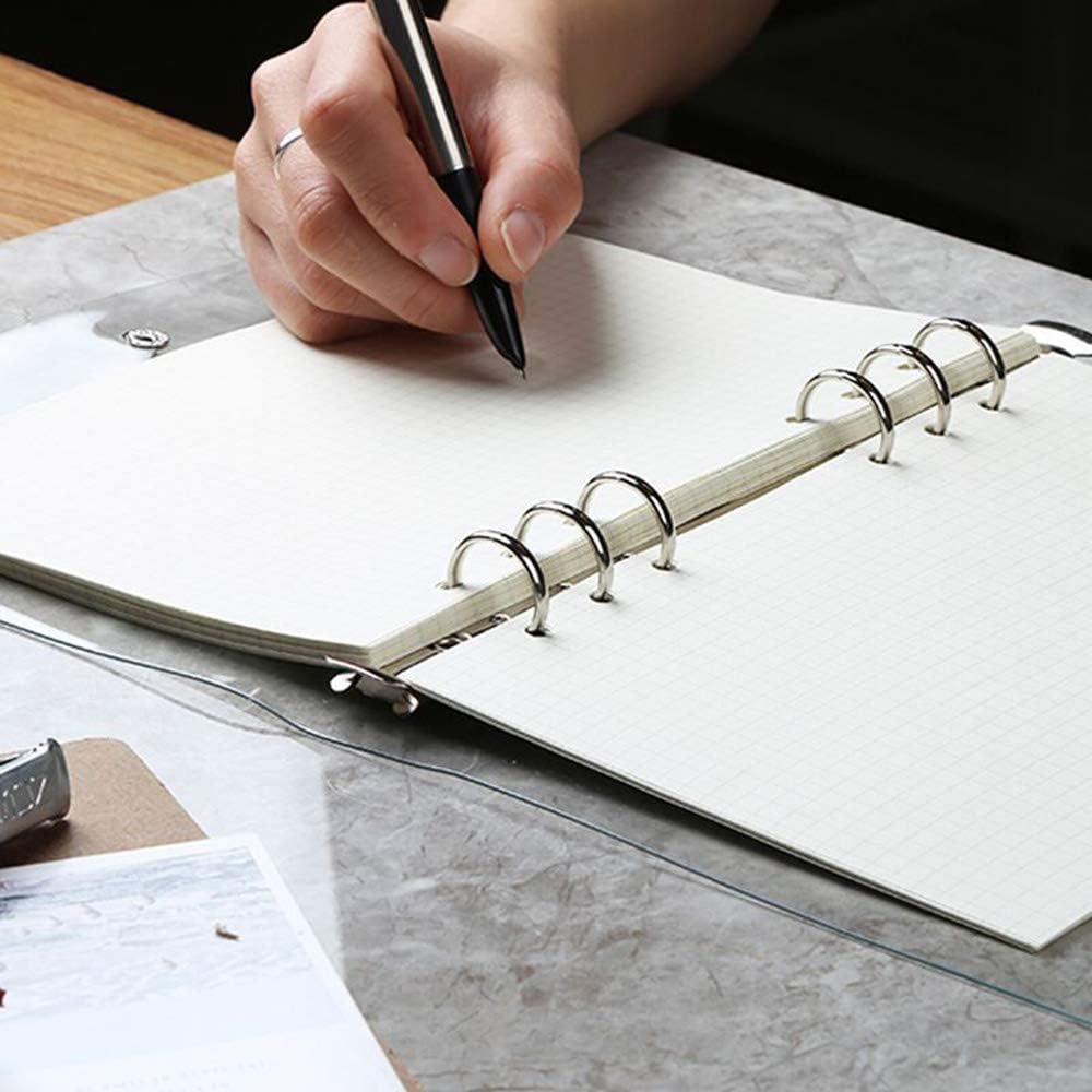 1Pc Transparent PVC Clip File Folder Loose Notebook Sheet R-ing Binder Diary Agenda School Office Supplies