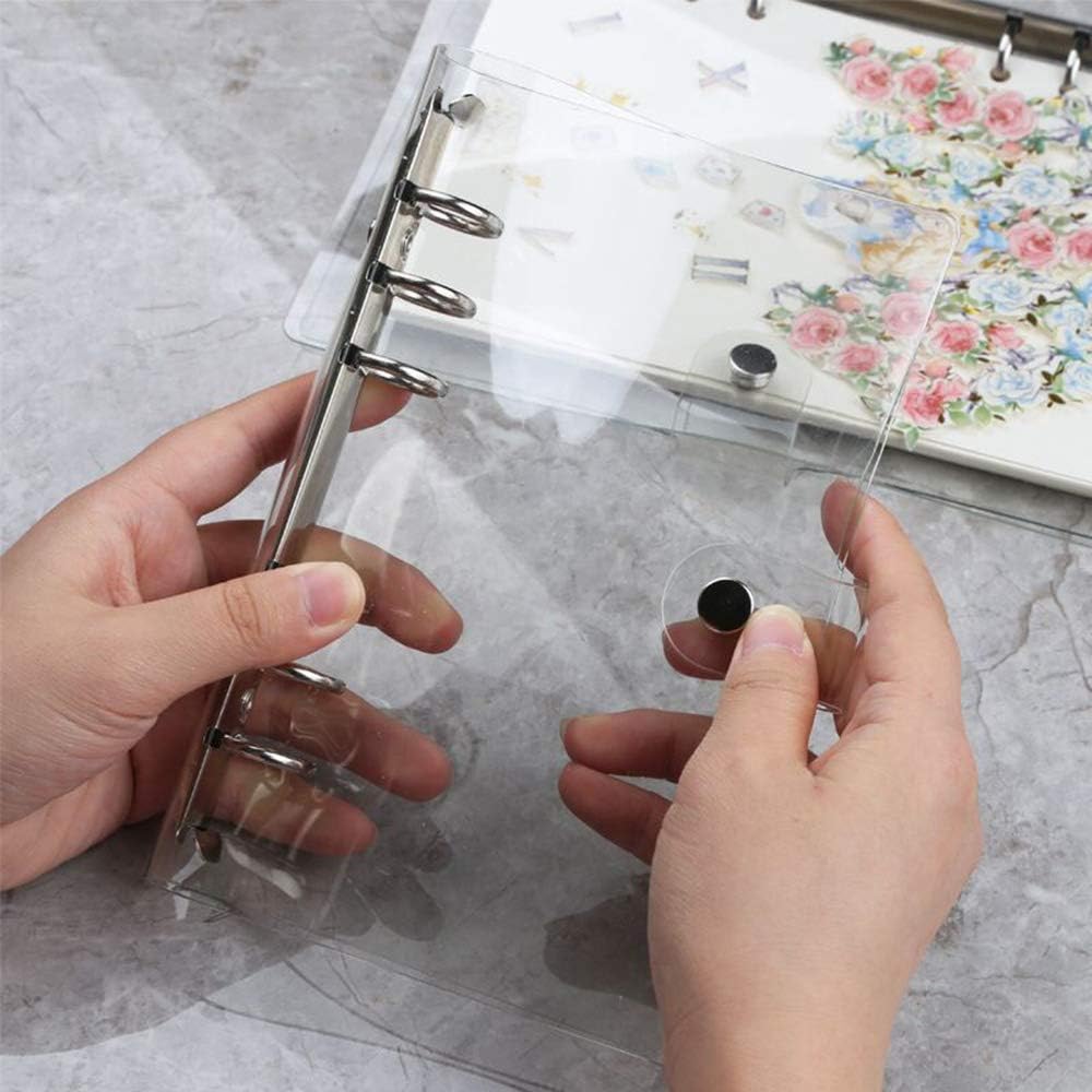 1Pc Transparent PVC Clip File Folder Loose Notebook Sheet R-ing Binder Diary Agenda School Office Supplies