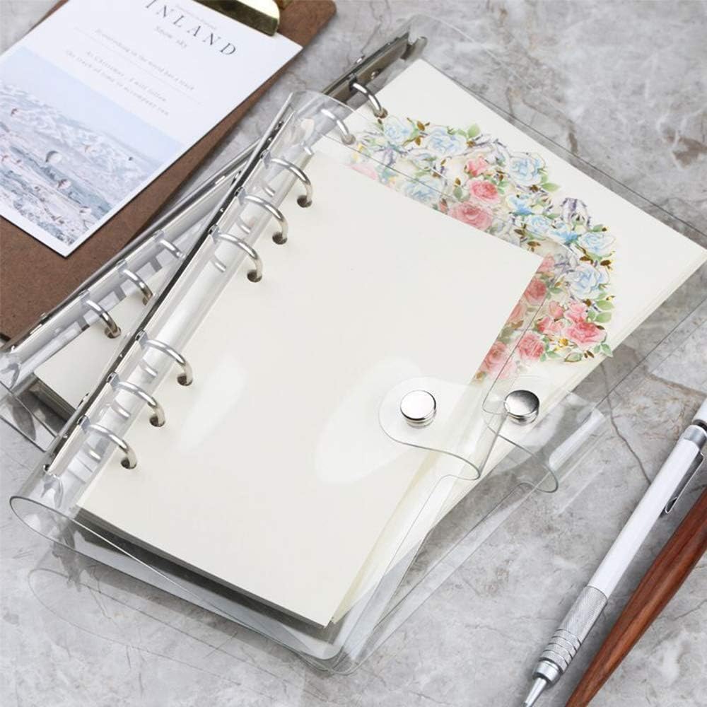 1Pc Transparent PVC Clip File Folder Loose Notebook Sheet R-ing Binder Diary Agenda School Office Supplies