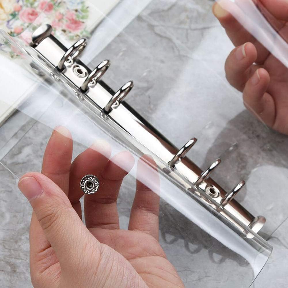 1Pc Transparent PVC Clip File Folder Loose Notebook Sheet R-ing Binder Diary Agenda School Office Supplies