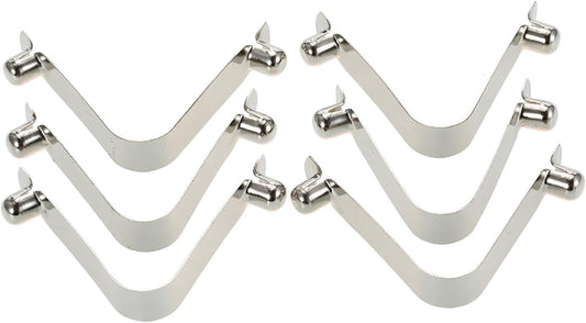6pcs Steel Spring Clips for Round and Square Tubes with Single Pin Buttons