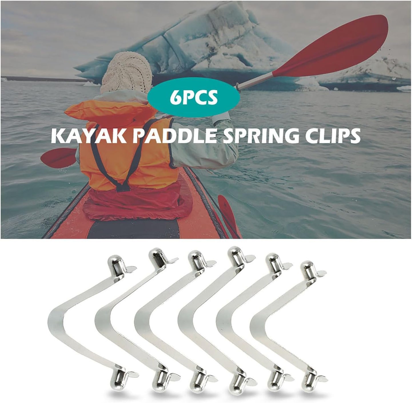 6pcs Steel Spring Clips for Round and Square Tubes with Single Pin Buttons