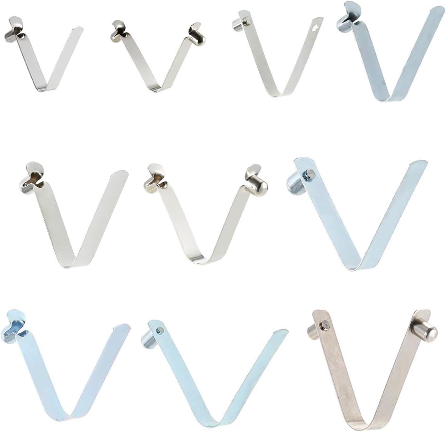 6pcs Steel Spring Clips for Round and Square Tubes with Single Pin Buttons