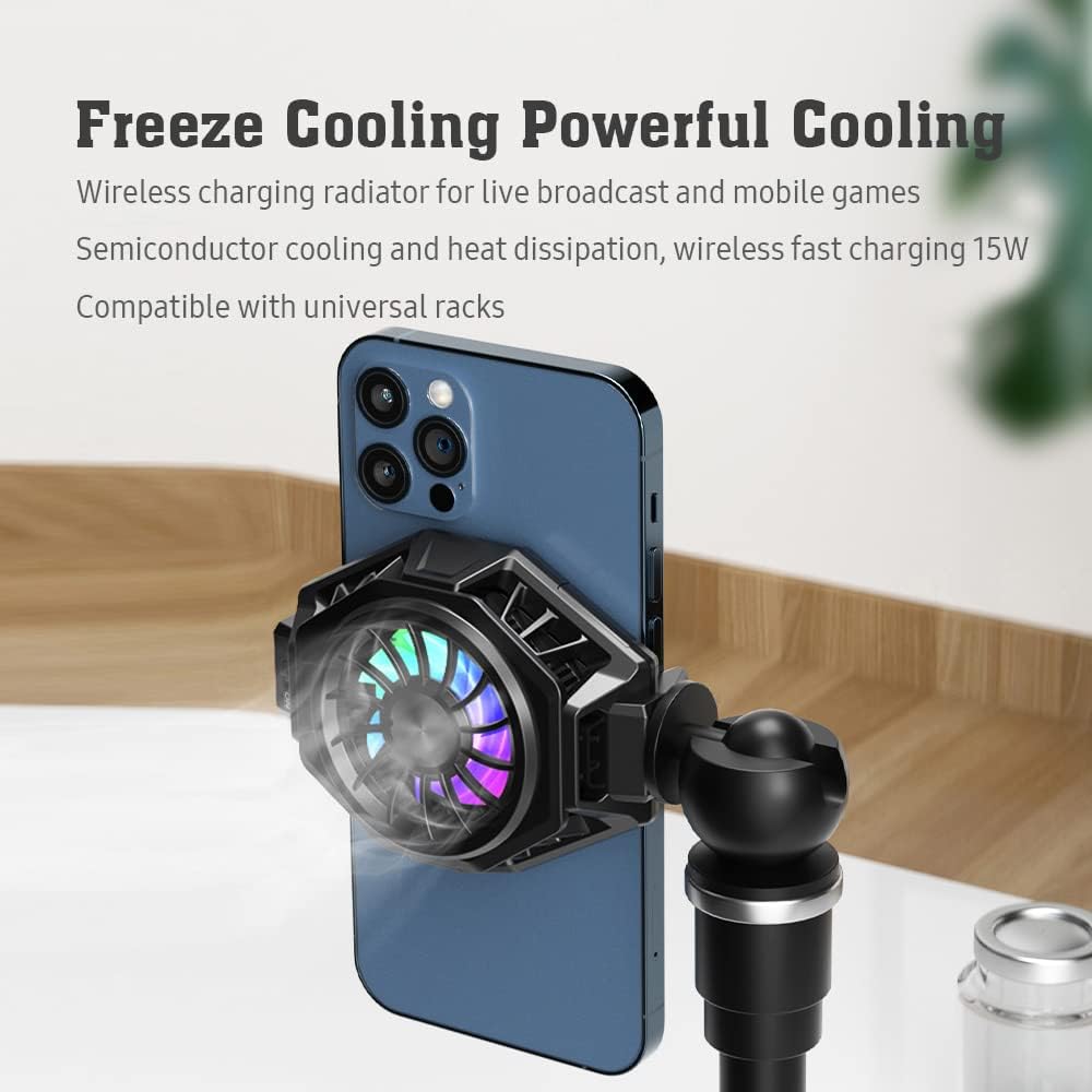 Wireless Charging Cooling Back Clip Mobile Phone Radiator Portable Fan Heat Sink Fast Wireless Charger Lightweight And Convenient