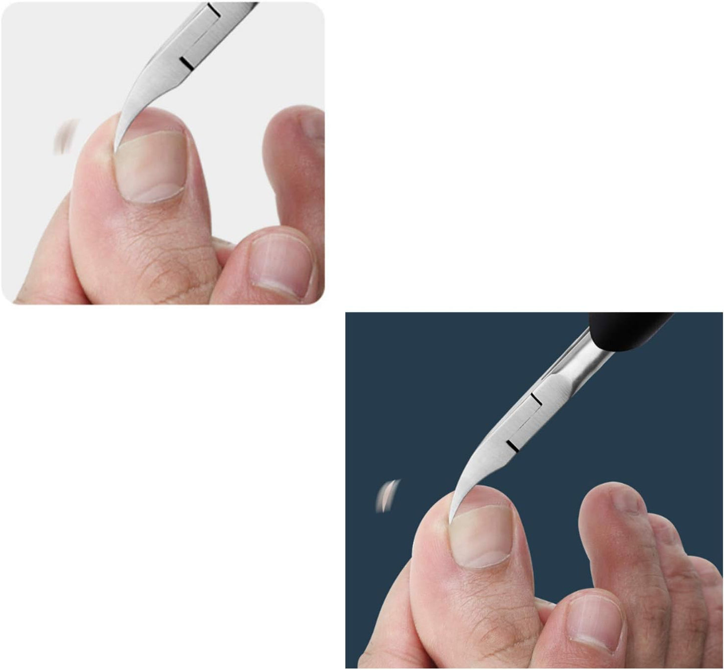 Professional Stainless Steel Ingrown Toenail Clippers with Nail Groove Piers for Pain and Nail Care