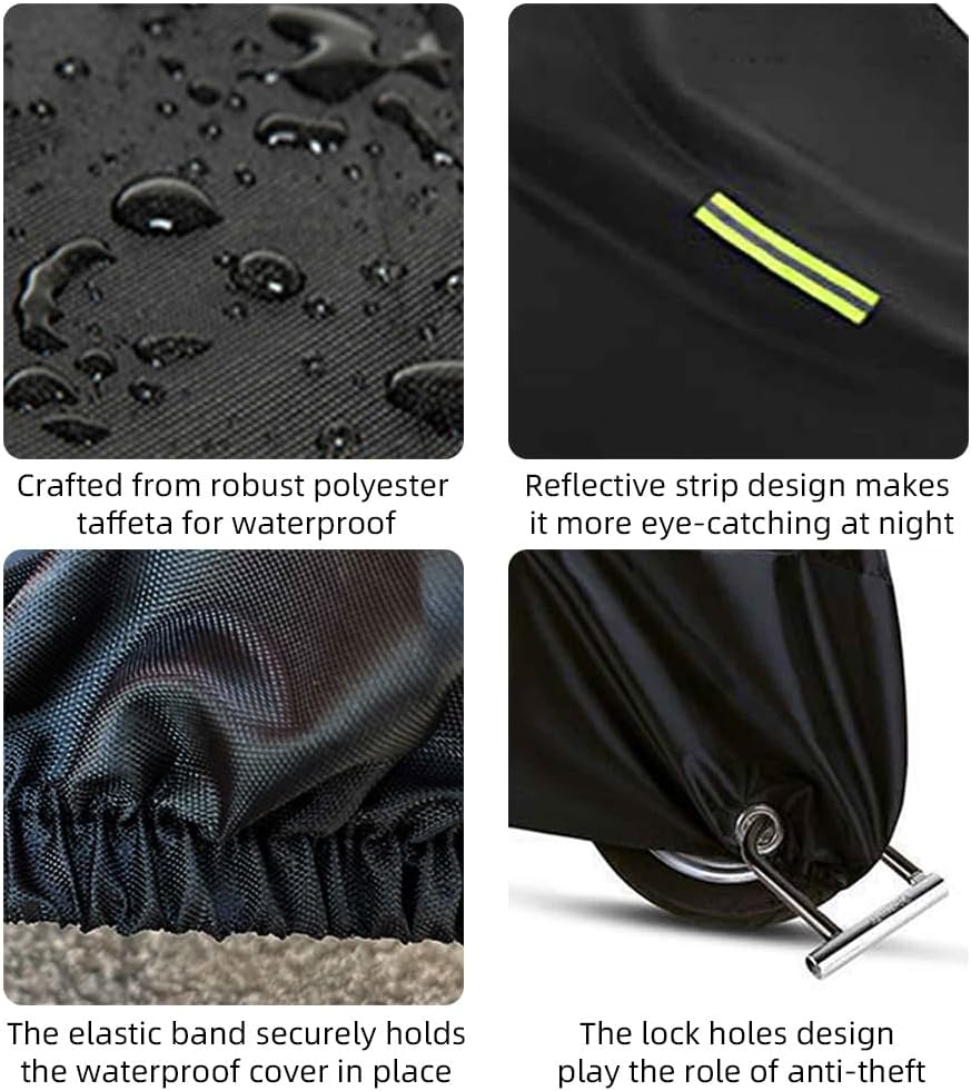 Heavy Duty PVC Motorcycle Cover 2XL/3XL for Weather Protection, for Rain, Snow, 530g Universal Fit