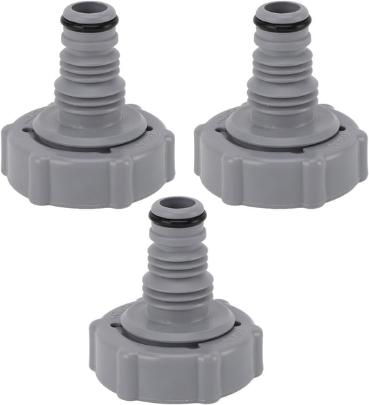 P6H1419-Compatible 40mm Plastic Pool Drain Valve with 32mm Inner Connector - Leak-Proof Design, Easy Installation, for Swimming Pools & Spas (Pack of 3)