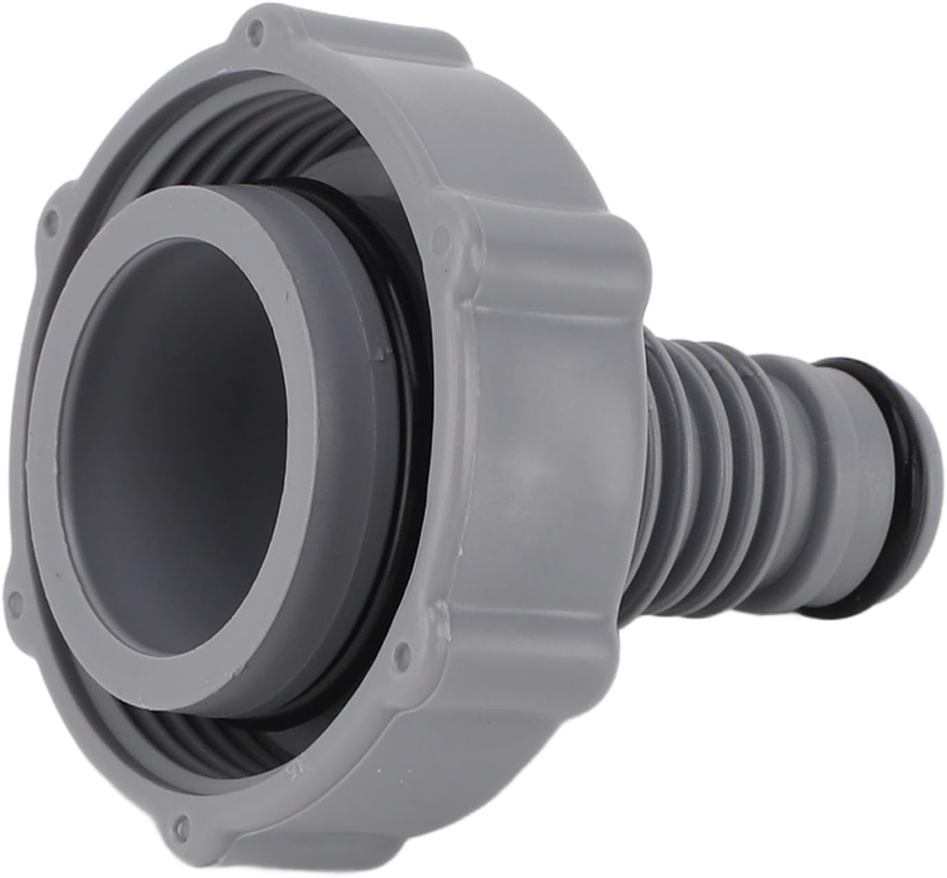 P6H1419-Compatible 40mm Plastic Pool Drain Valve with 32mm Inner Connector - Leak-Proof Design, Easy Installation, for Swimming Pools & Spas (Pack of 3)