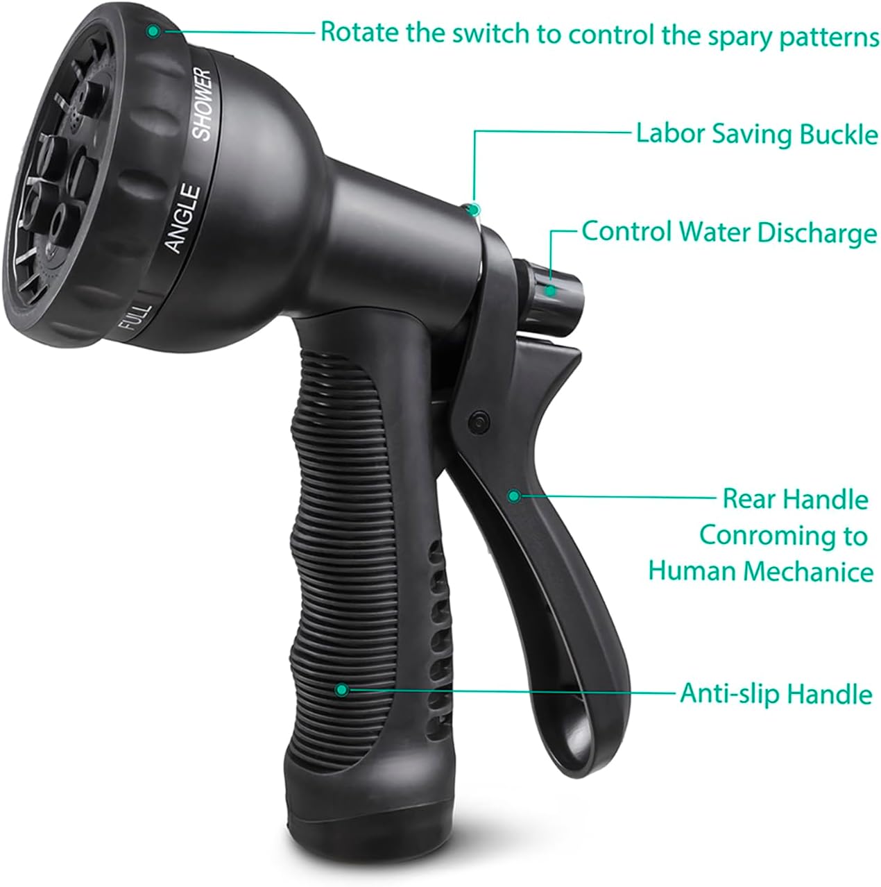 75FT Expandable Garden Hose with 8 Spraying Modes, Shut-Off Valve, Handy Water Pipe for Watering Garden and Washing Car, Expandable Water Hose Tool for Home Use