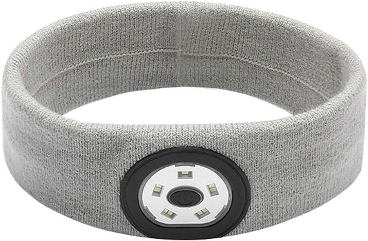 Sport Sweat Headbands with LED Lights for Men Women Workout Head Band Sweatbands Outdoor Running Night Safety