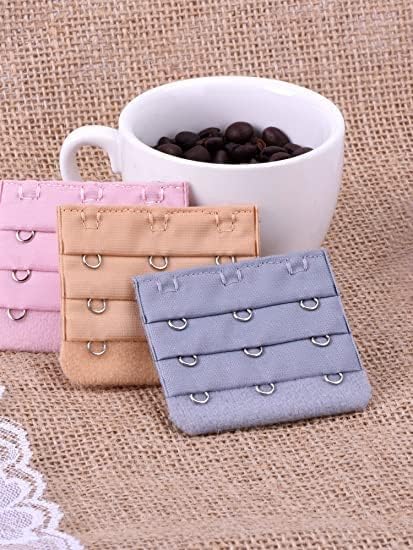 36 Pieces Bra Extenders Brassiere Extension Hooks, 2 and 3 Hooks, 18 Color