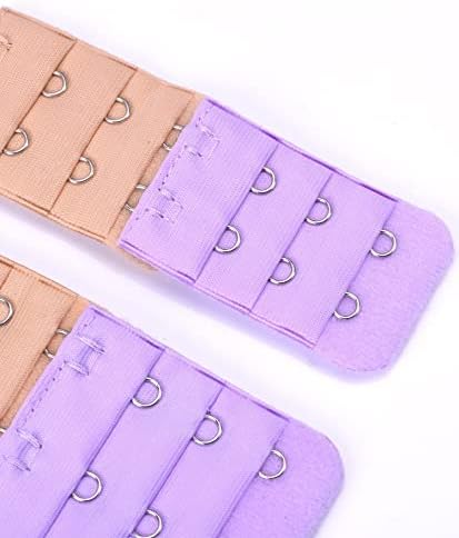 36 Pieces Bra Extenders Brassiere Extension Hooks, 2 and 3 Hooks, 18 Color