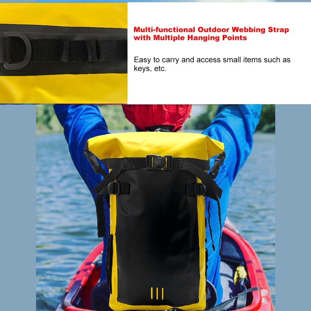 IPX6 Waterproof Backpack with 500D PVC Mesh for Outdoor Adventures, Large Capacity, Dry-Wet Separation, Functional Pockets, Design