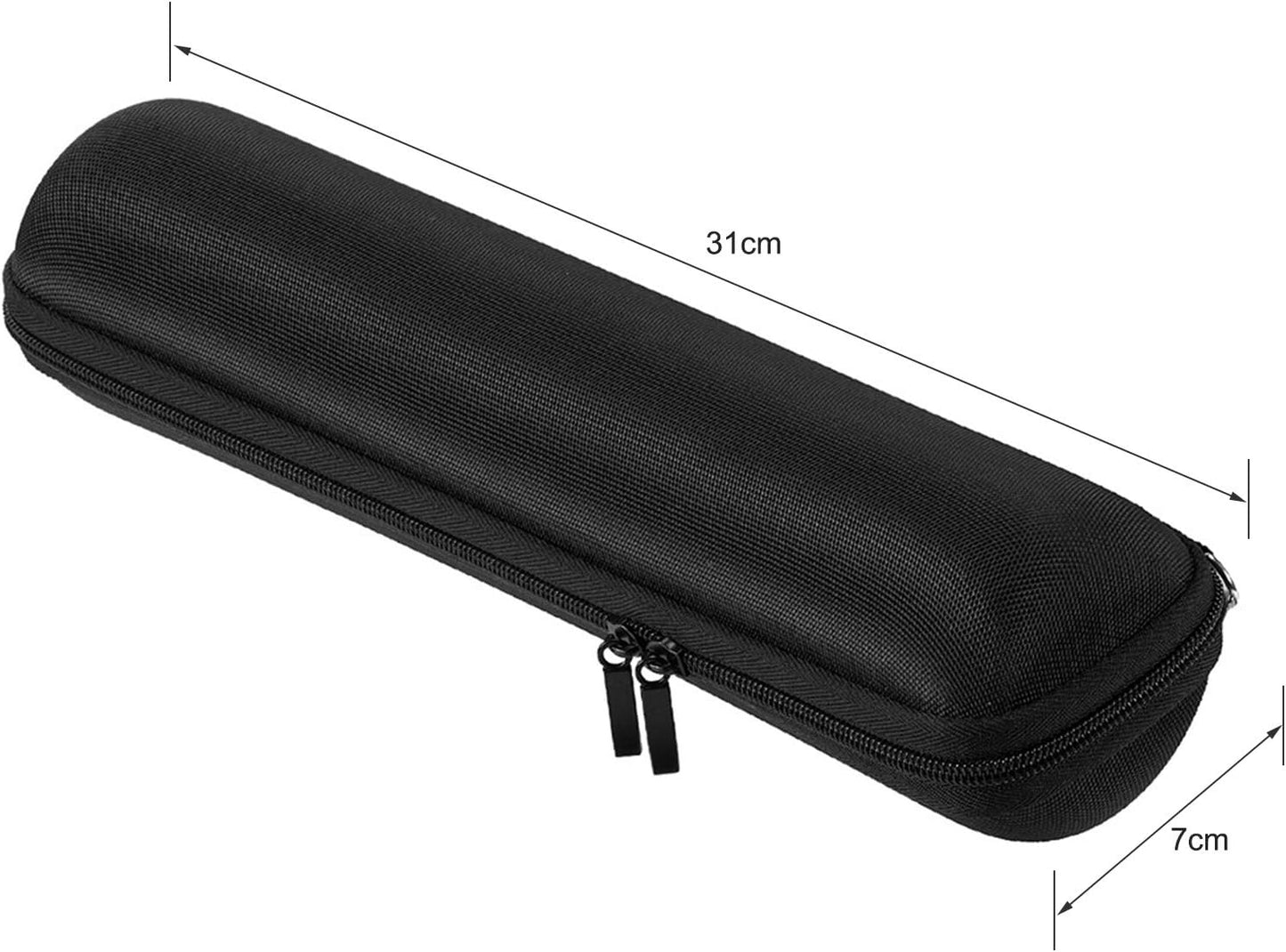 Portable EVA Bottle Opener Storage Case with Oxford Cloth Cover, Compact Holder for Electric Openers, Black, 31x7x7cm