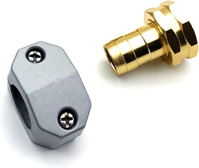 4 Pack Heavy Duty Garden Hose Repair Fittings, Aluminum Mender Female Male Hose Repair Coupler Connector with Clamp, Fits All 3/4 Inch or 5/8 Inch Garden Hose