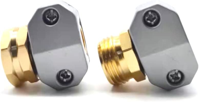 4 Pack Heavy Duty Garden Hose Repair Fittings, Aluminum Mender Female Male Hose Repair Coupler Connector with Clamp, Fits All 3/4 Inch or 5/8 Inch Garden Hose