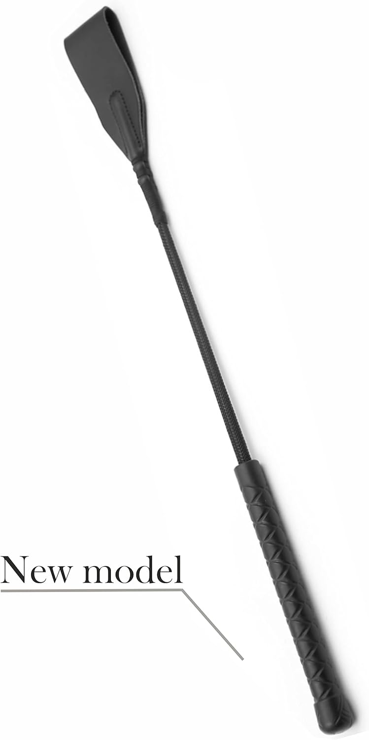 Horse Whip 27" Crop 18" Faux Leather Set Black Riding Whip Horse  and Crops Equestrian Horse Whip Set
