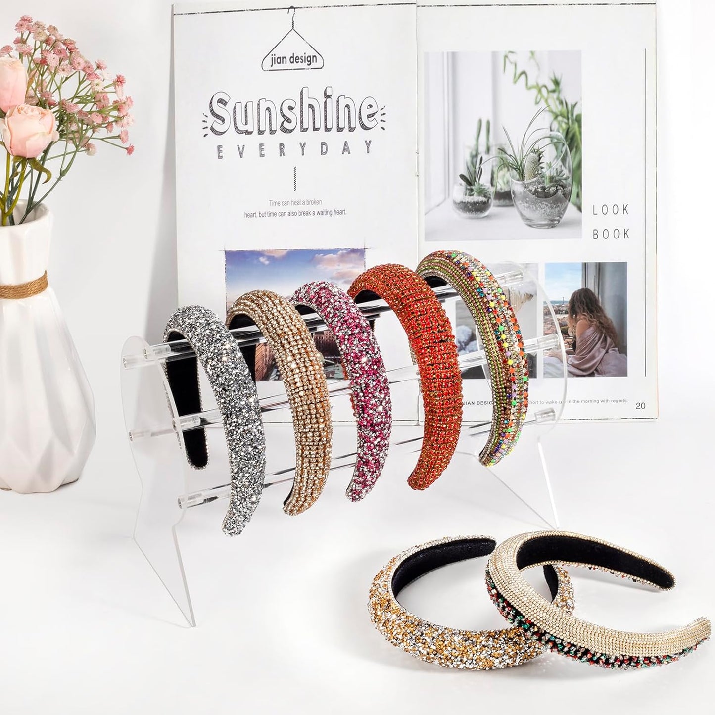 Headband Holder,Clear Jewelry Organizer for Teen Girl Women Gifts, The Perfect Headband Display Organizer