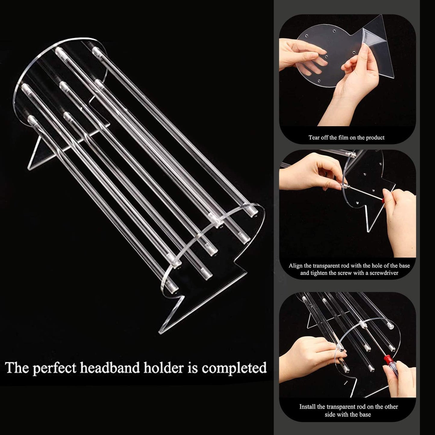 Headband Holder,Clear Jewelry Organizer for Teen Girl Women Gifts, The Perfect Headband Display Organizer