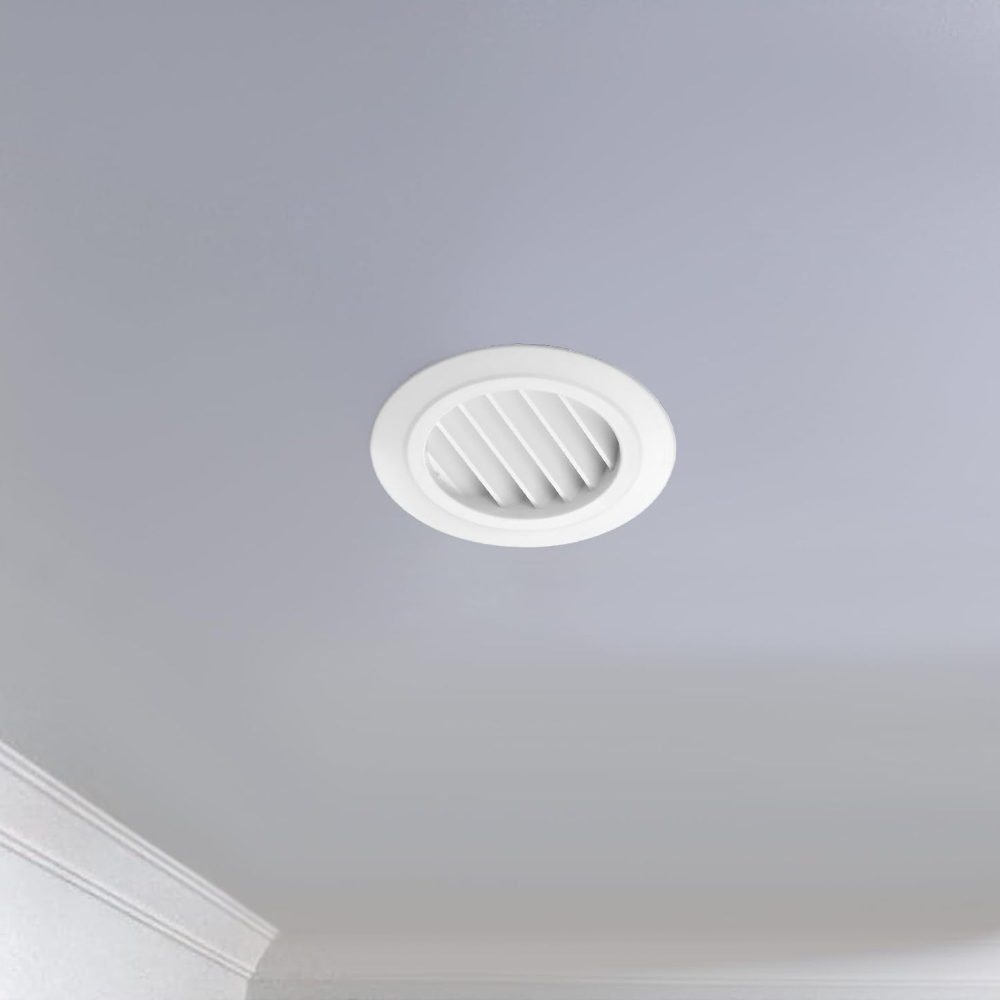 4 Inch Soffit Vent Round Vent Cover Air Vent Covers Round Ceiling Diffuser Dryer Vent Cover with Built in Mesh Air Wall Vent Cover for Exhaust Fan Inline Duct Fan Bathroom Kitchen