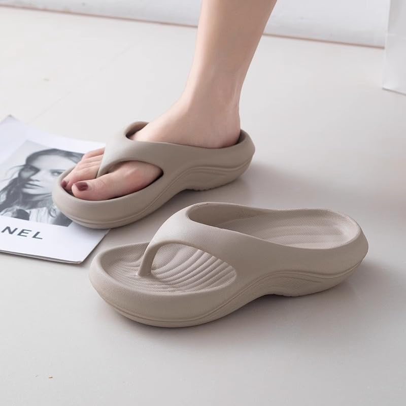 Arch Support Pillow Slides Flip Flops for Women Men, 2025 Summer Orthopedic Cloud Slides Soft Non-slip