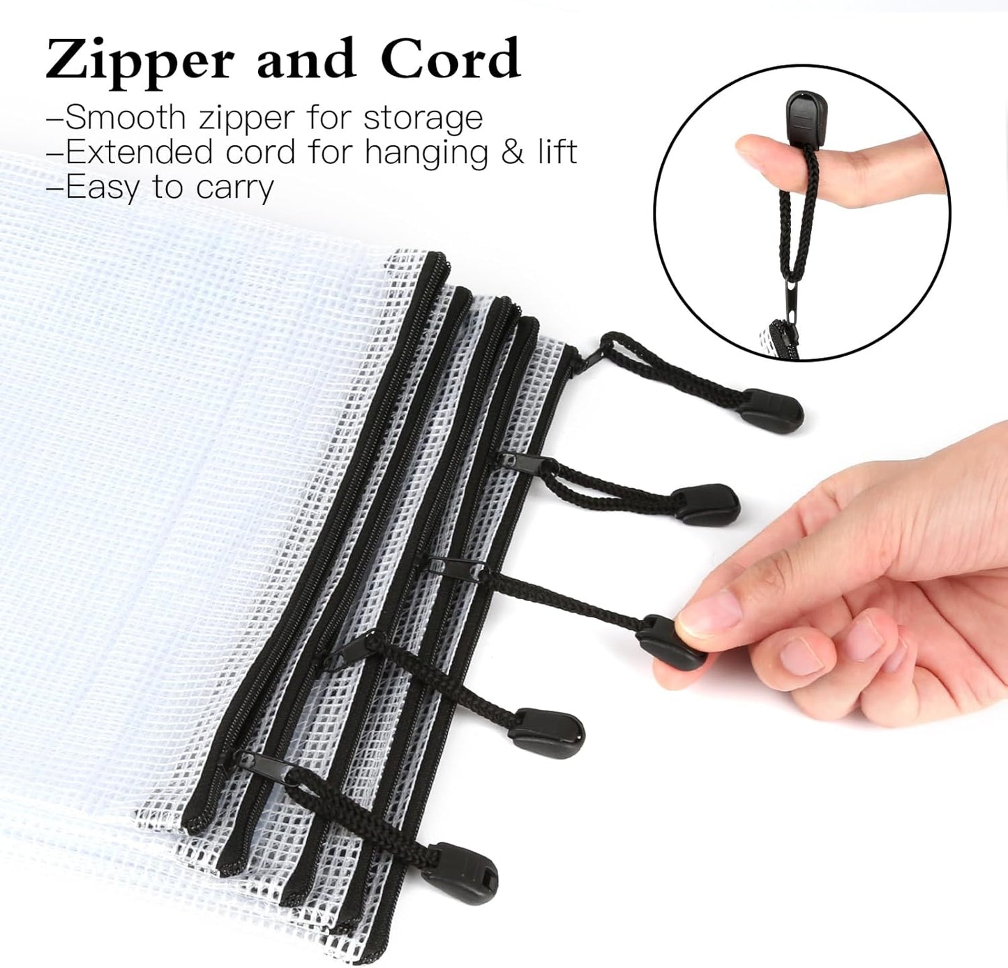 Mesh Zipper Pouch Bags, 24Pcs A5 Zipper Wallet Bags, Waterproof Pochette Plastique, Clear Mesh Plastic Zipper Pouch for Office Supplies, Documents, Paper, Travel, Cosmetics