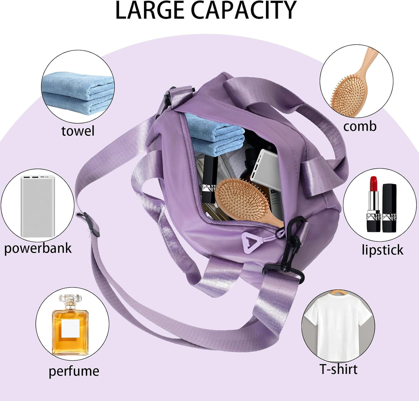 Mini Gym Bag Small Sport Bag Adjustable Duffle Bag Detachable Strap Gym Tote for Men Women Portable Shoulder Fitness Bag for Travel Sports