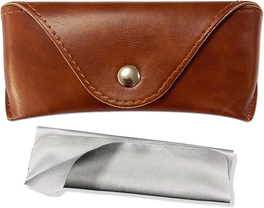 Portable PU Leather Sunglasses Pouch Soft Eye Glasses Carry Case for Women Men