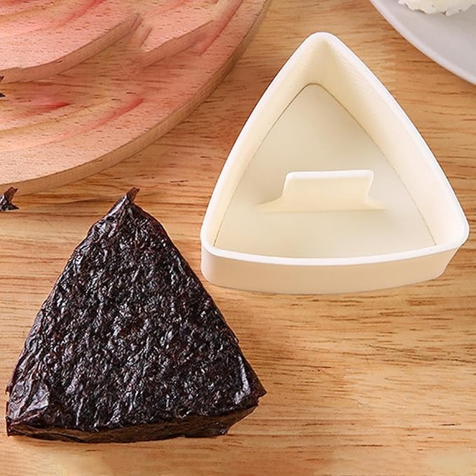 3Pcs Onigiri Triangle Rice Ball Maker, Plastic Triangle Rice Ball Mold Musubi Maker Press, Non Stick Making Machine Sushi Press, Sushi Press Mold with Triangular Shape for Home DIY