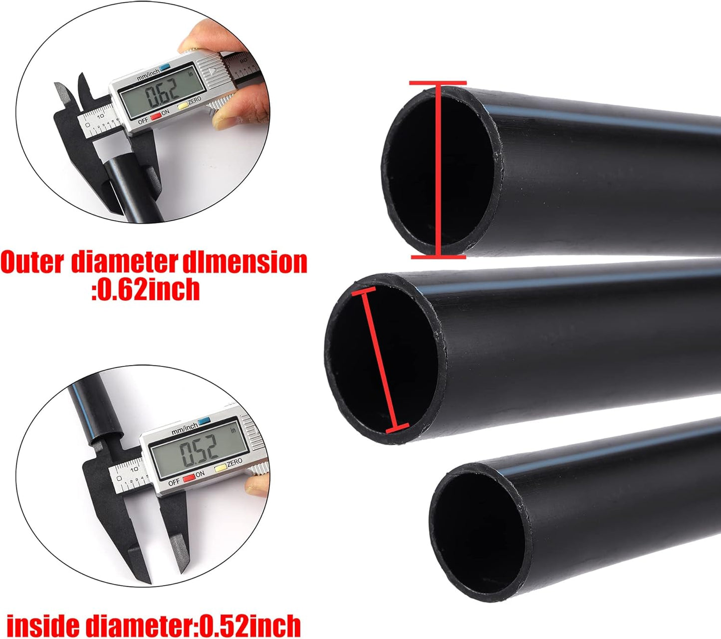 1/2 inch Irrigation Fittings End Plugs For (1/2" ID x0.6-0.63" OD) 16mm Drip Tubing Connectors-10 Pcs/pack