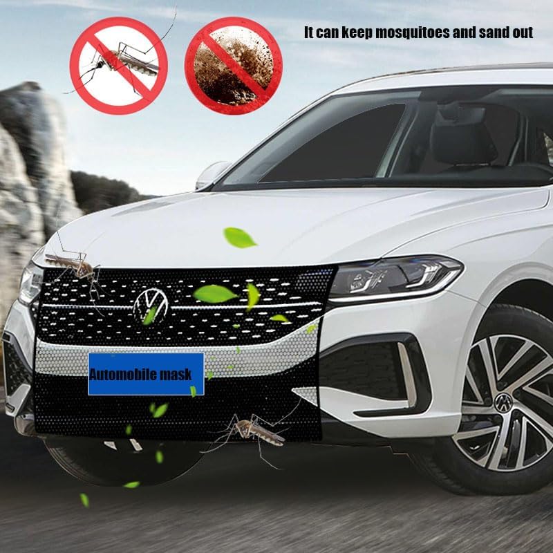 2Pcs Car Grill Net,Heavy-Duty Grille Mesh with Hooks, Universal Front Bumper Vent Insert for Pickup Trucks & Vehicles, Dustproof Air Intake Protection, Durable Car Accessories